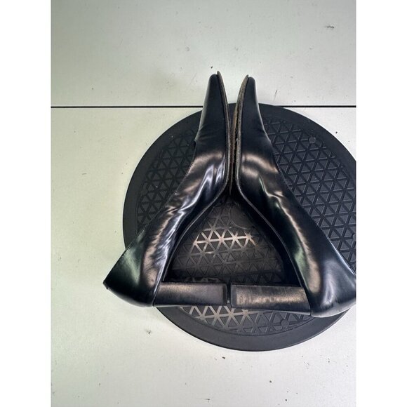 COACH 90s Vintage Womens 7.5 B Made in Italy 2.5” Block Heels Black Leather Y2K - Picture 6 of 10
